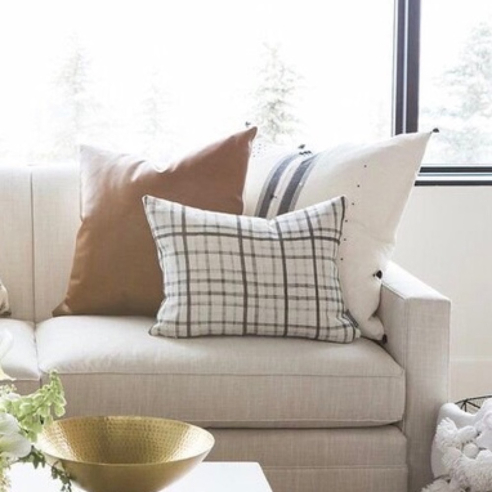 McGee & Co. Watercolor Windowpane Plaid Pillow Cover - Picture 2 of 7